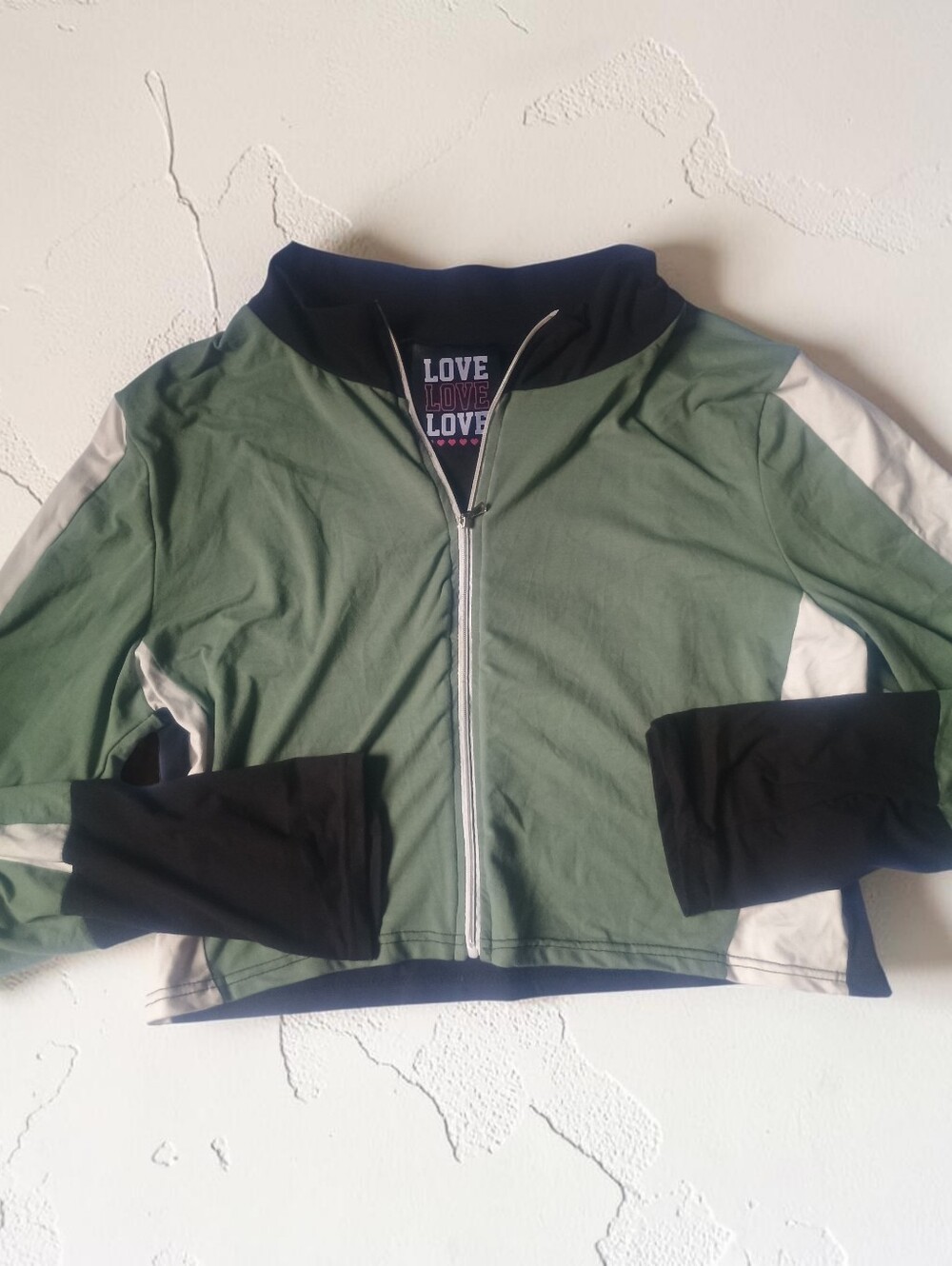 Zip-Front Green & Black Soft Jacket